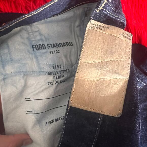 Buck Mason Ford Standard Dark Denim Double Dipped Button Fly Jeans Size 31 Waist - Picture 4 of 4